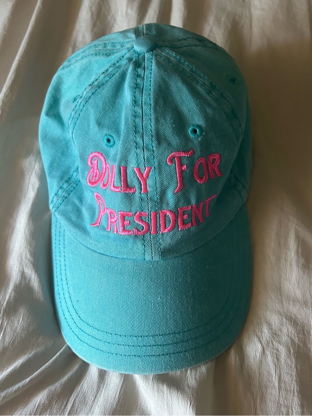 VINTAGE NEVER WORN 'Dolly For President' Embroidered Baseball Cap